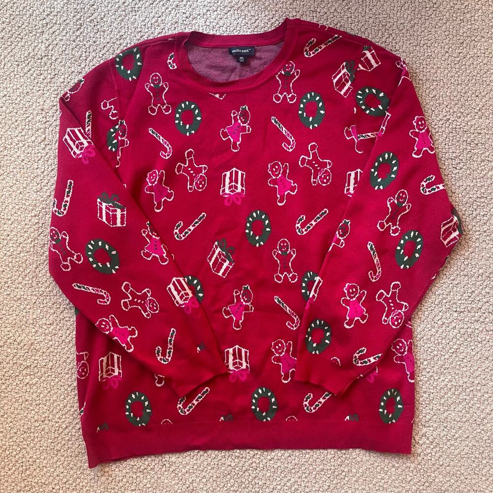 LIKE NEW Studio Park x‎ Alberti Popaj Women's Holiday Kitch Sweater